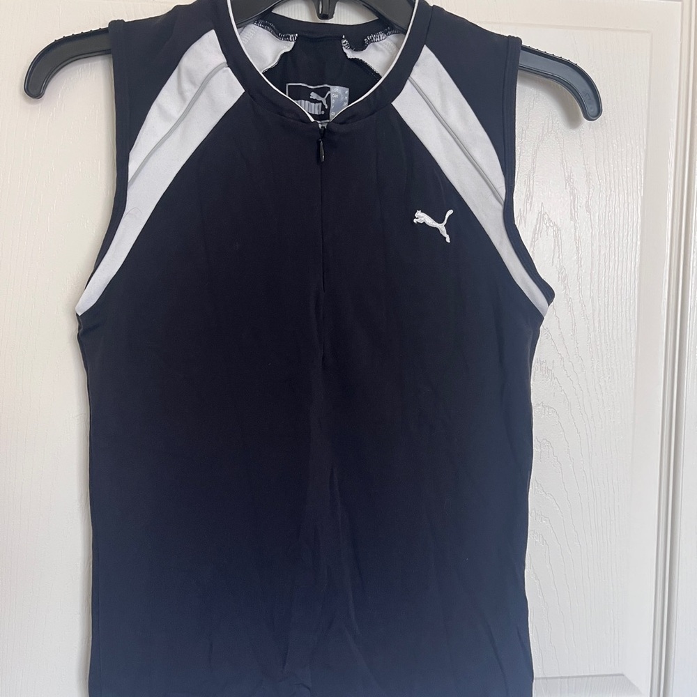 Vintage Y2K Puma Black and White Athletic Tank